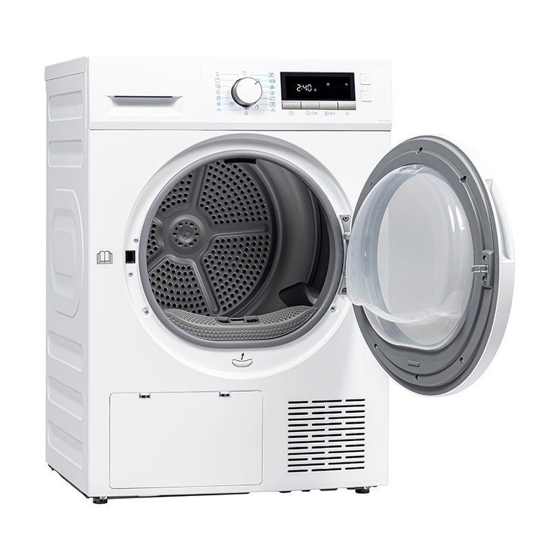 Sèche-linge pompe à chaleur 8 kg — 119 kWh/an, départ différé
